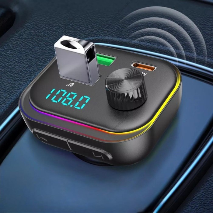 FM-трансмітер Earldom ET-M112 Black з Bluetooth